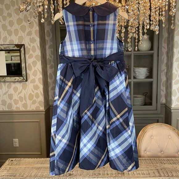 Janie and Jack 5 Plaid Dress Peter Pan Collar - Picture 3 of 10